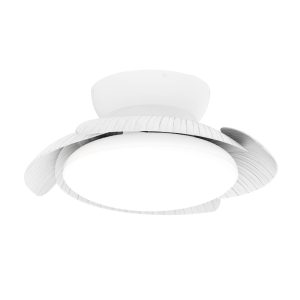 Plafón ventilador aspas desplegables blanco ALOHA LED