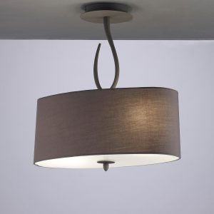 Semi plafón gris ceniza LUA
