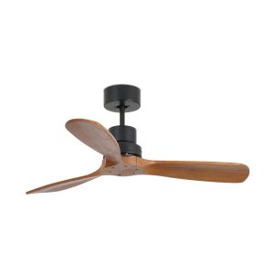 Ventilador negro y madera Ø 107 cm MINI LANTAU