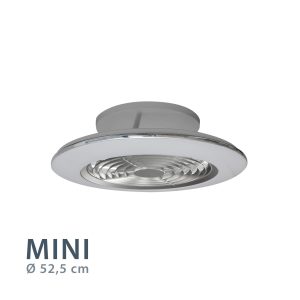 Ventilador plafón ALISIO MINI plata Ø 52,5 cm