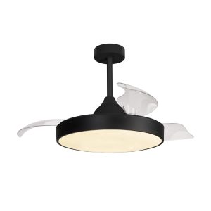 Ventilador plafón negro Ø 106 cm ALASKA LED