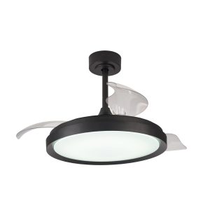 Ventilador plafón negro Ø 106 cm MISTRAL LED