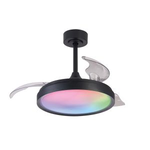 Ventilador plafón negro Ø 91 cm SIBERIA MINI LED RGB